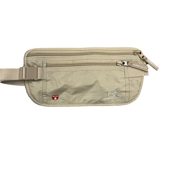 Alpha Keeper Handbags - Alpha Keeper Money Belt For Travel Hidden Under Blocking Passport Waist Wallet